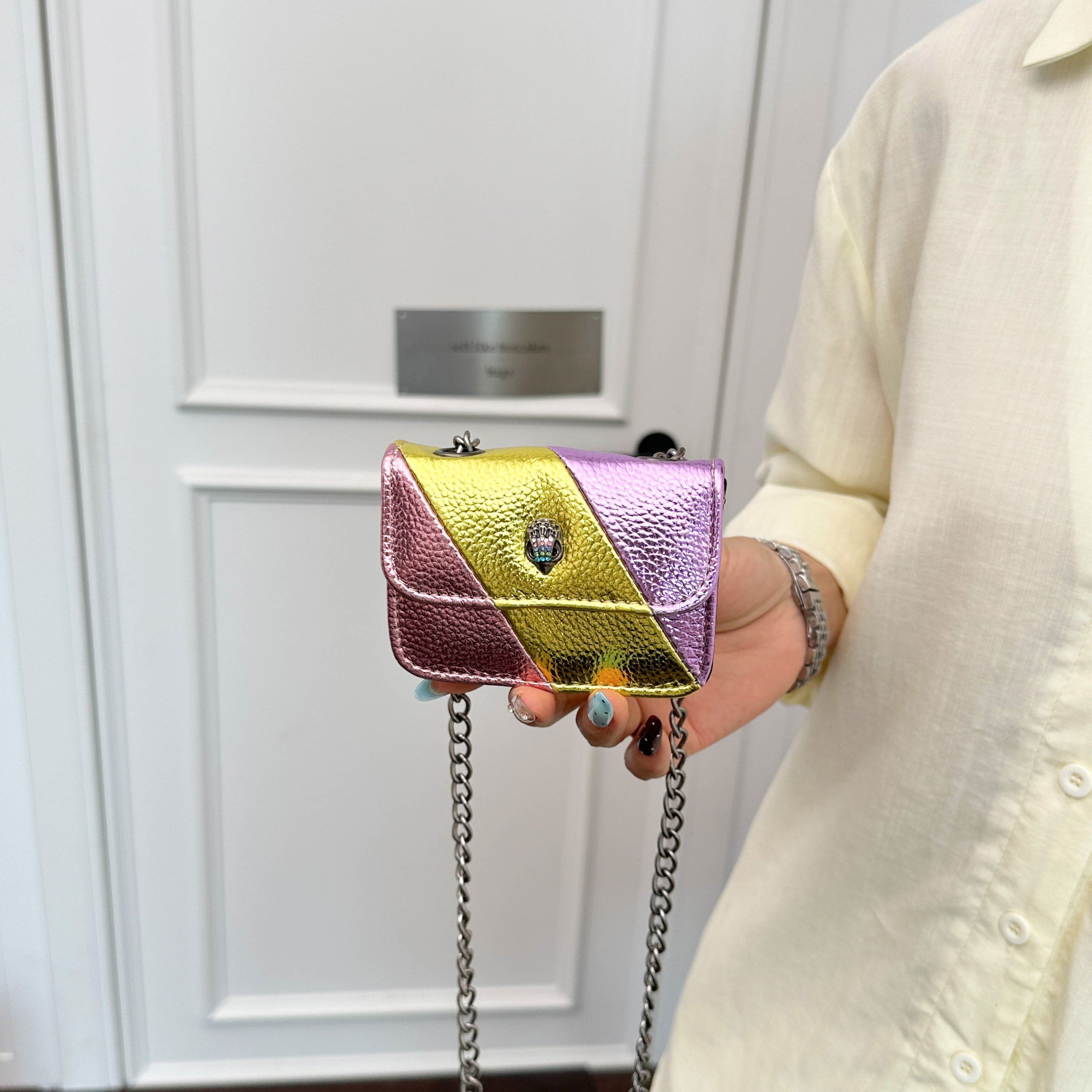 Flap Crossbody Bag with Chain Strap