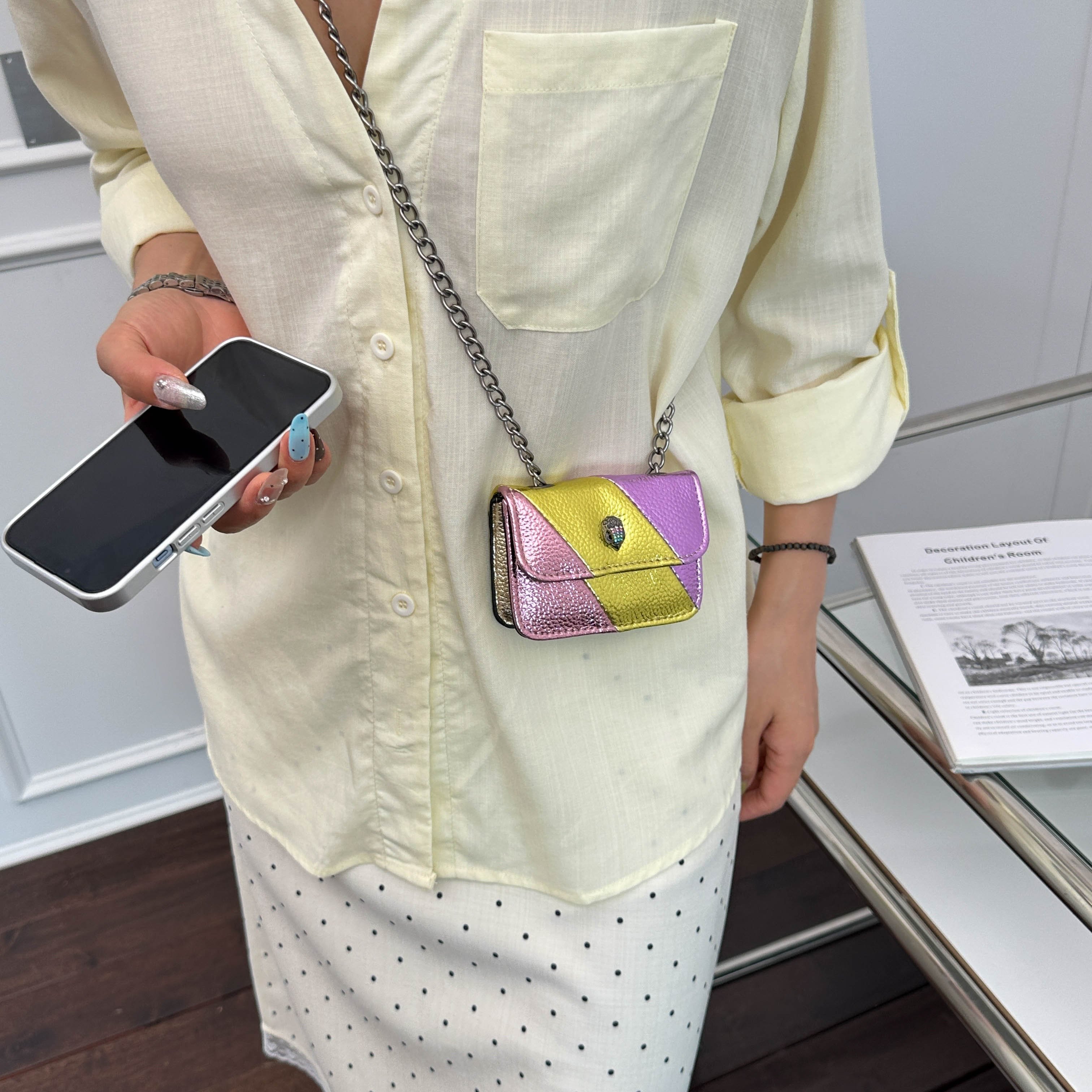 Flap Crossbody Bag with Chain Strap