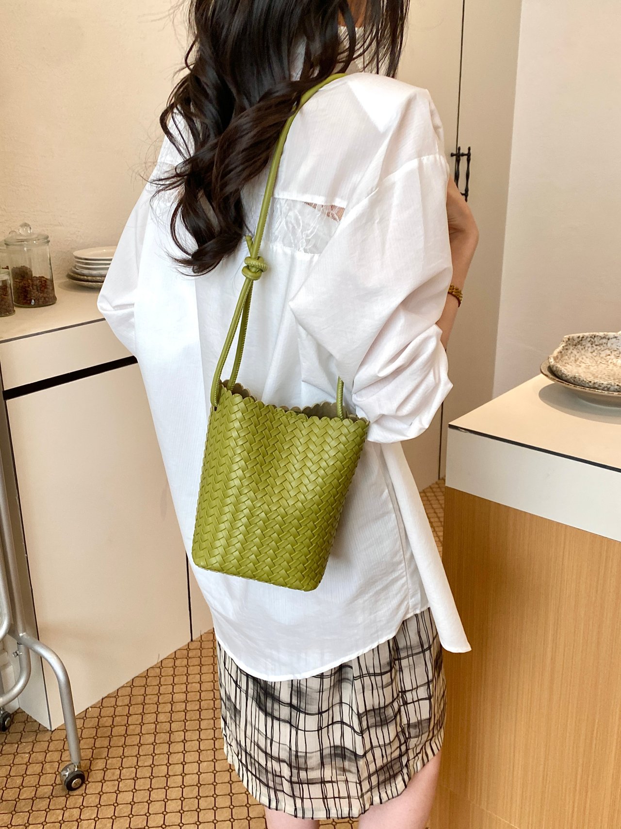 Woven Textured Crossbody Bag