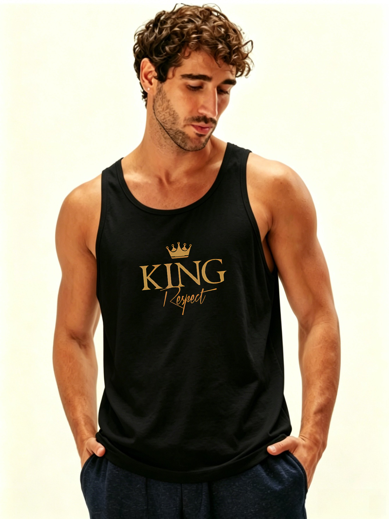 Men Printed Lightweight Tank Top