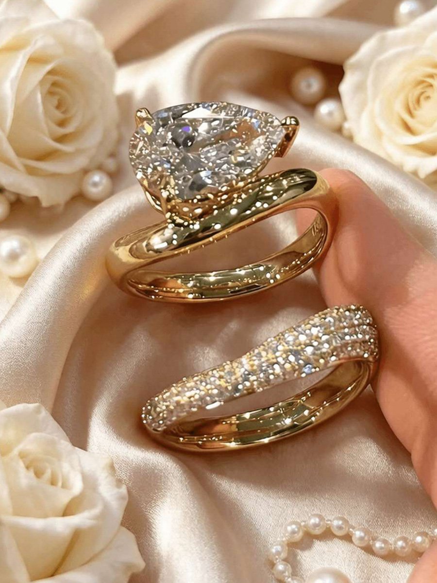 Set of 2 - Embellished Rings