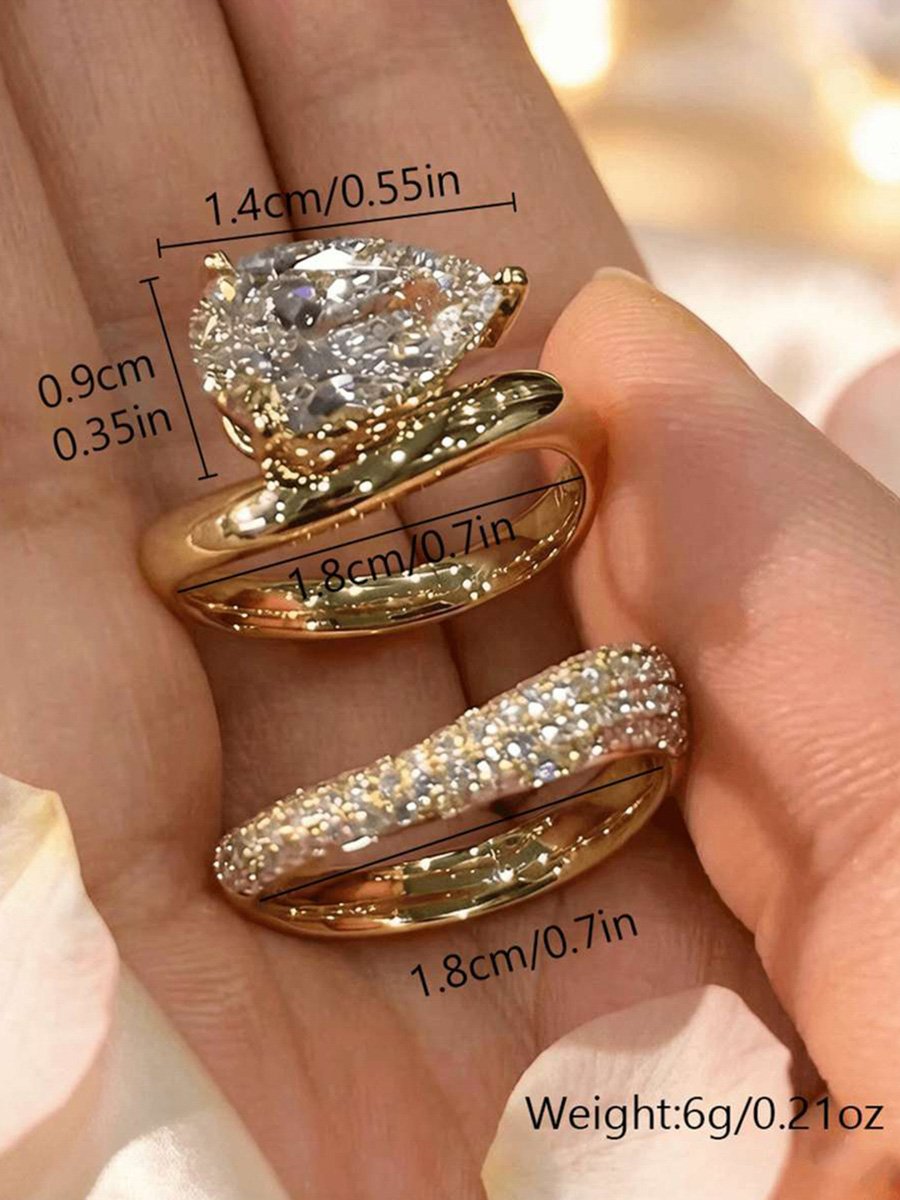 Set of 2 - Embellished Rings