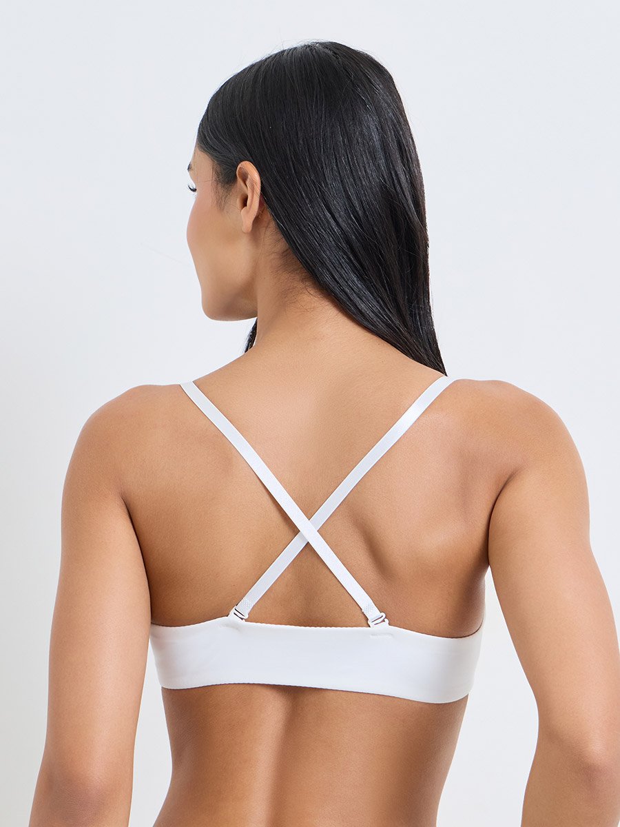 Pack of 2 - Padded Wired Front Clasp Plunge Bra