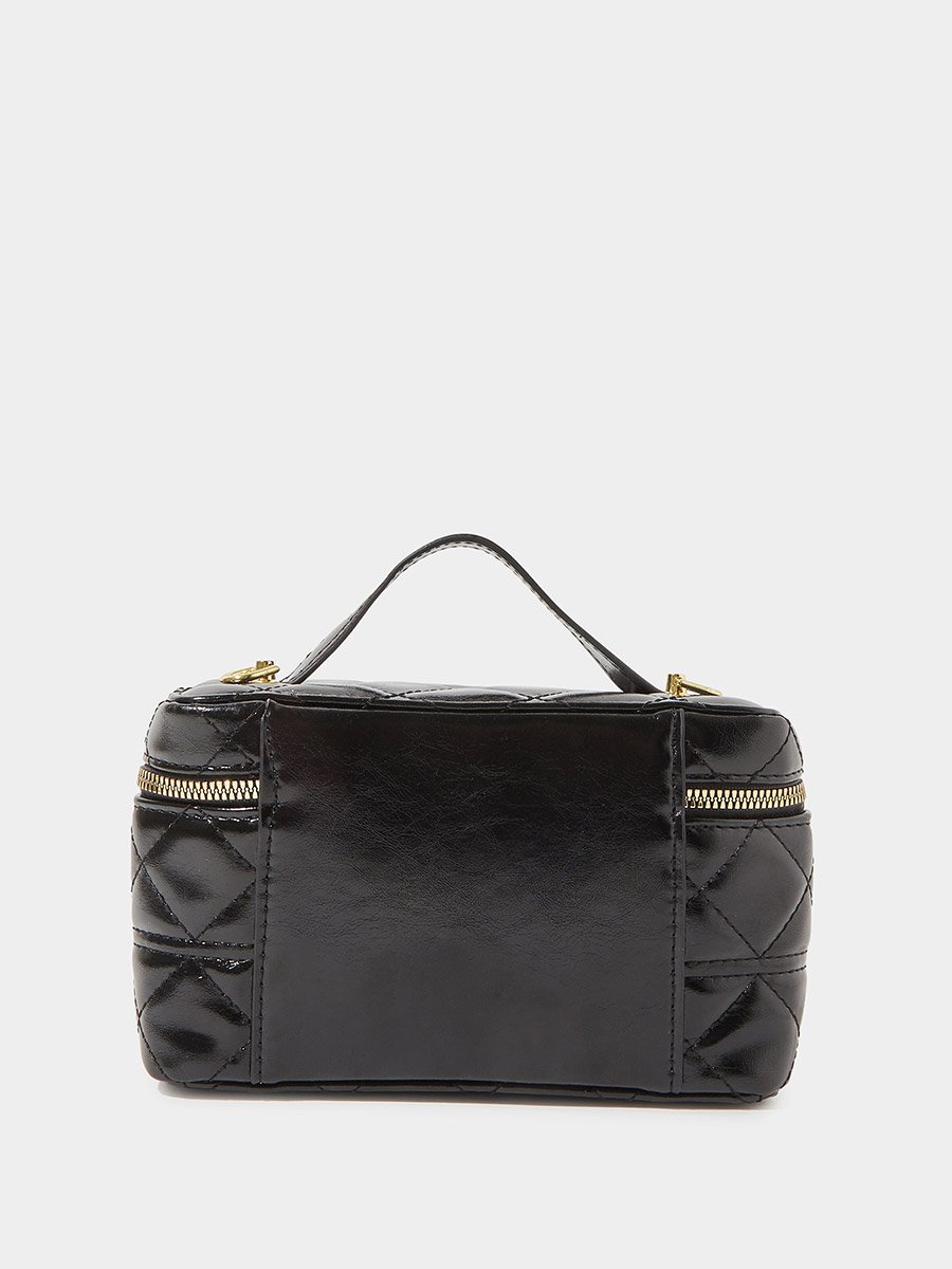 Black Quilted Crossbody Bag