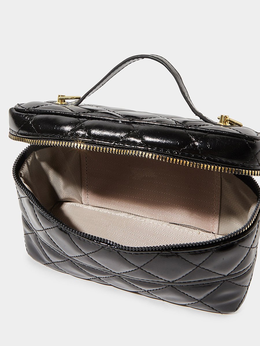 Black Quilted Crossbody Bag