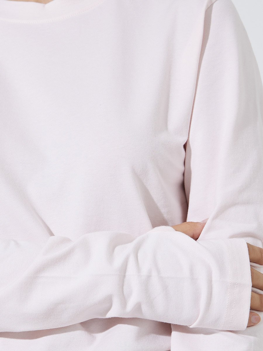 Pink Long Sleeve T-Shirt with Thumbhole