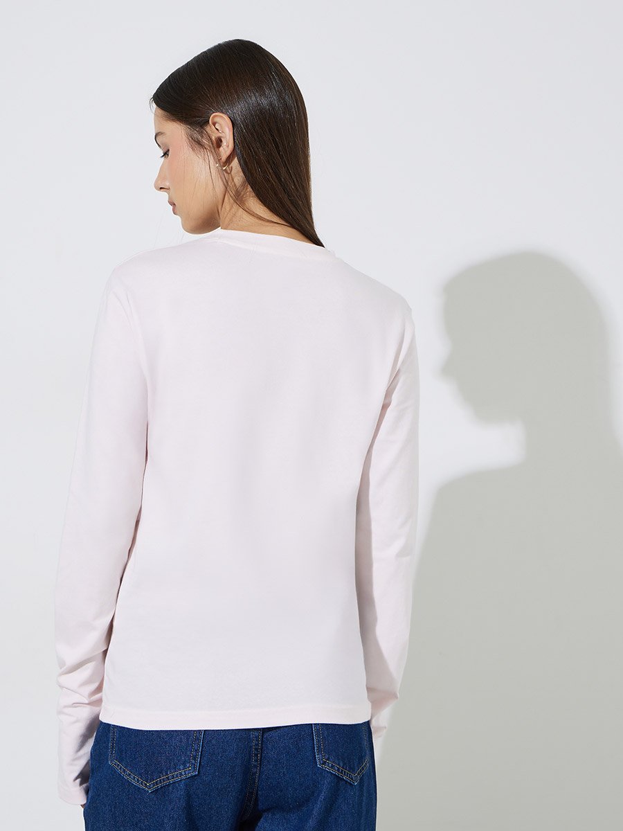 Pink Long Sleeve T-Shirt with Thumbhole