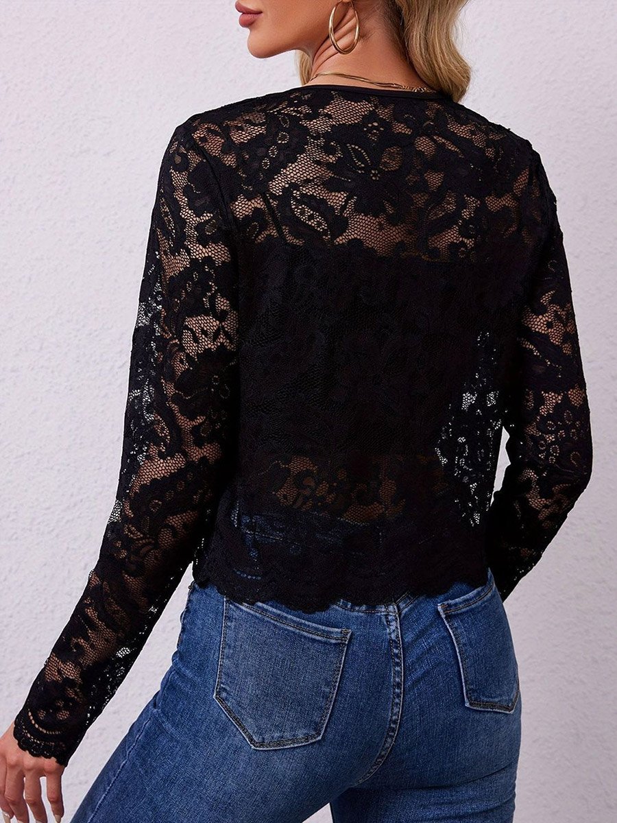 Black Printed Casual Jacket