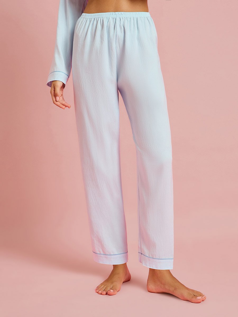 Blue Cat Graphic Shirt and Pyjama Set