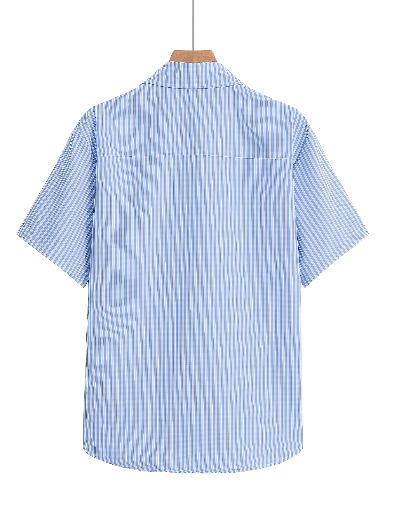 Striped Short Sleeve Button-Up Shirt