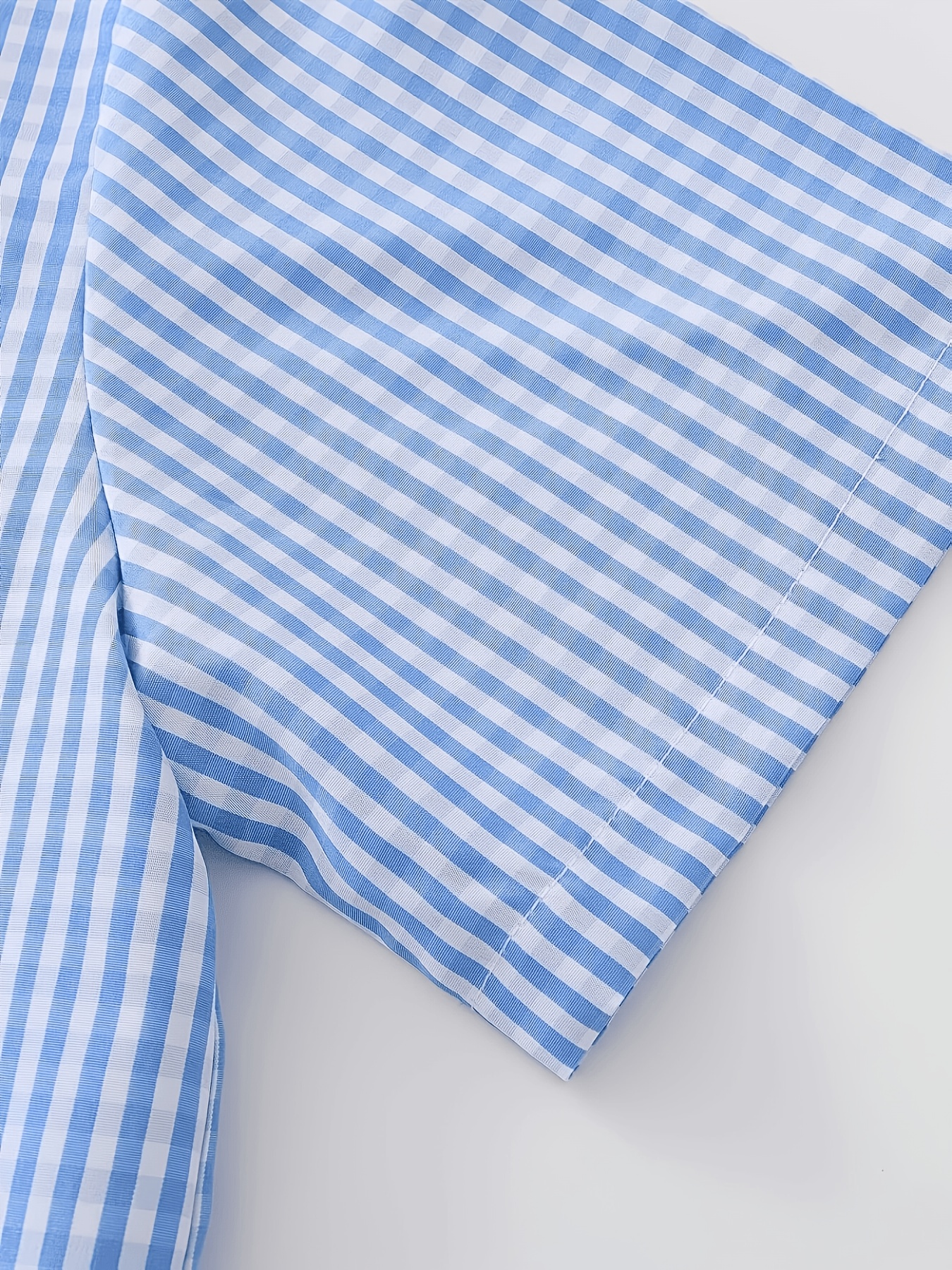 Striped Short Sleeve Button-Up Shirt