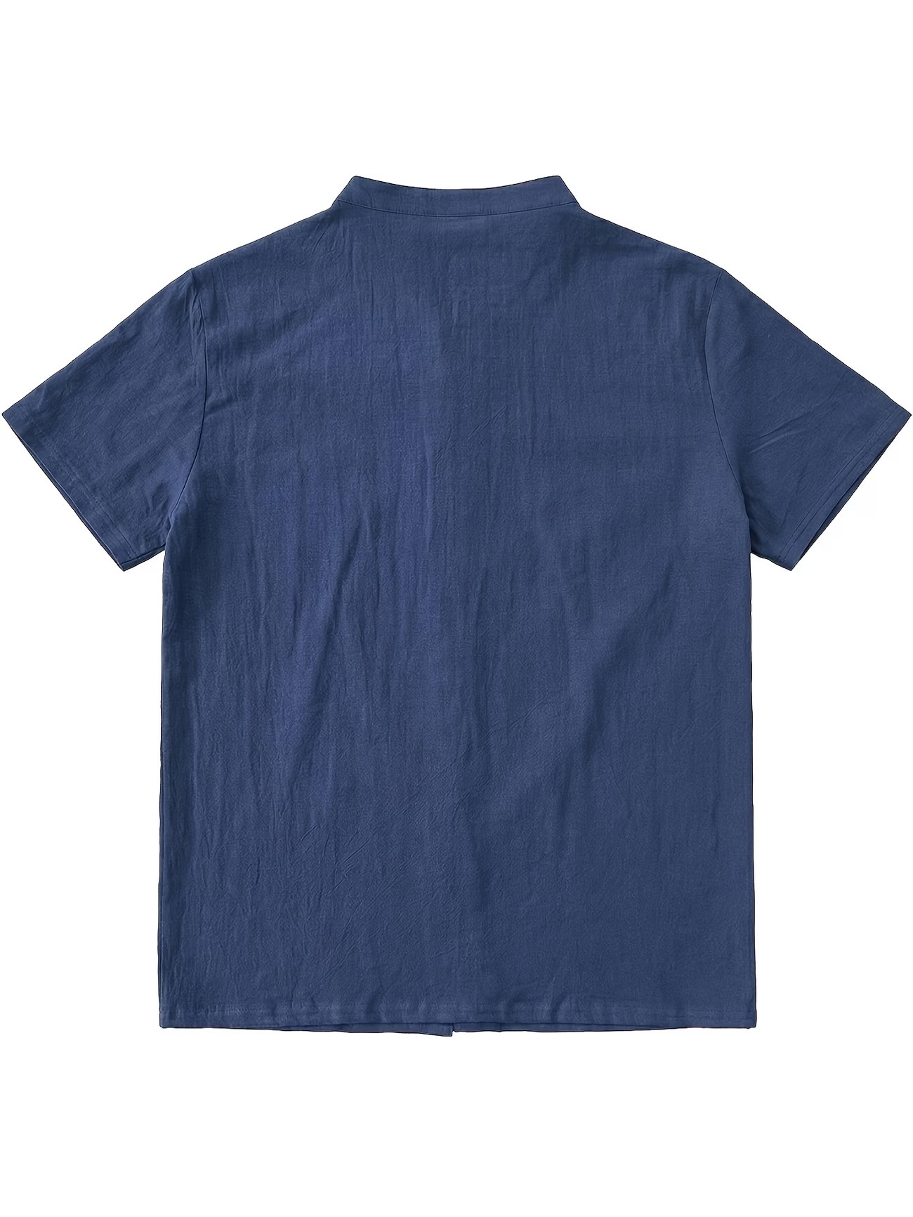 Dark Blue Plain Resort Shirt