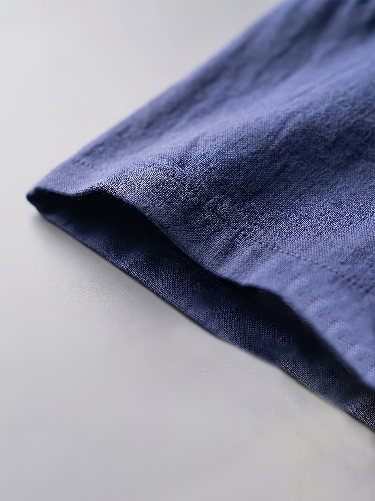 Dark Blue Plain Resort Shirt