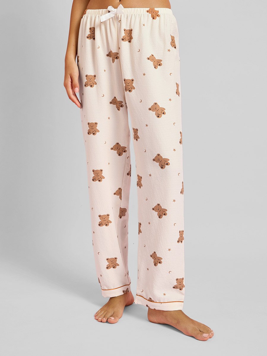 Pack of 3 - Teddy Print Shirt, Shorts and Pyjama Set