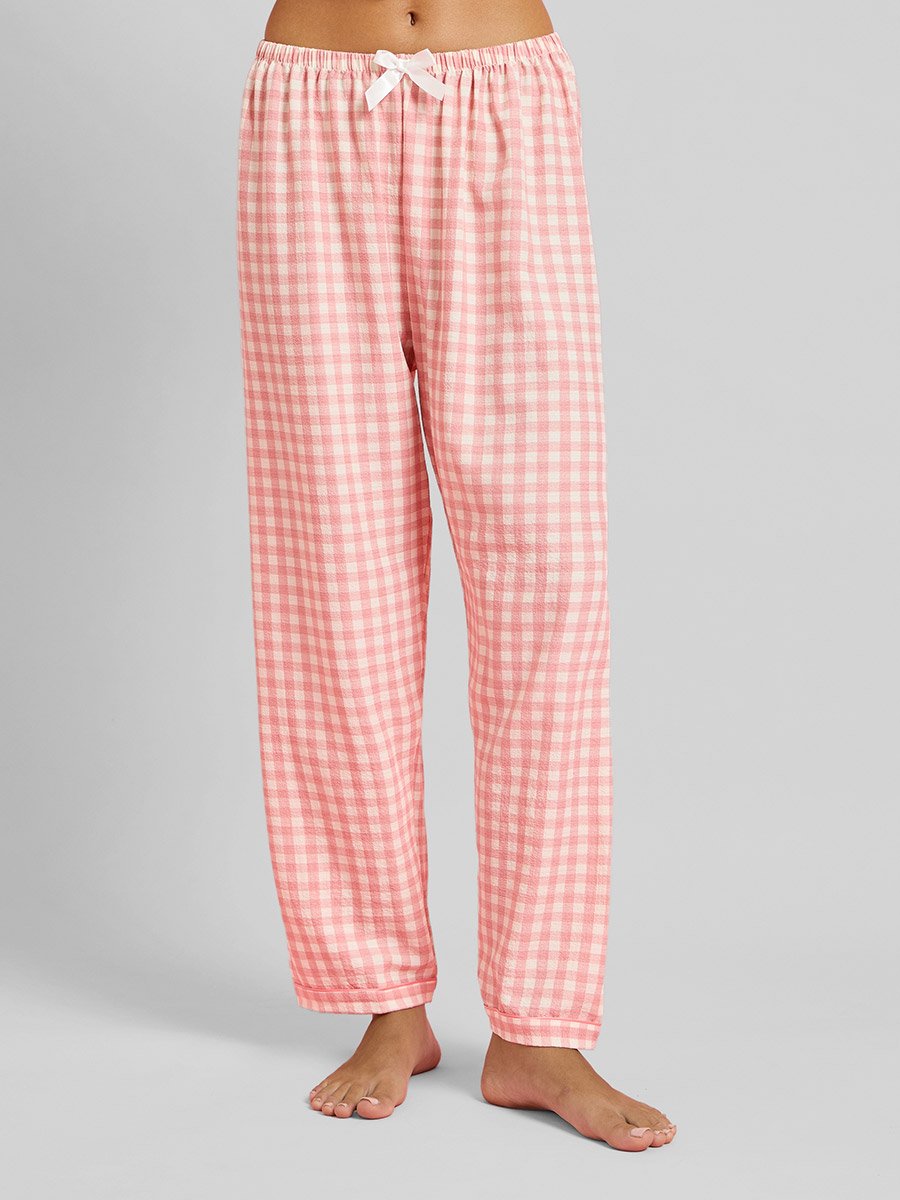 Pack of 3 - Gingham Shirt, Short and Straight Pyjama Set