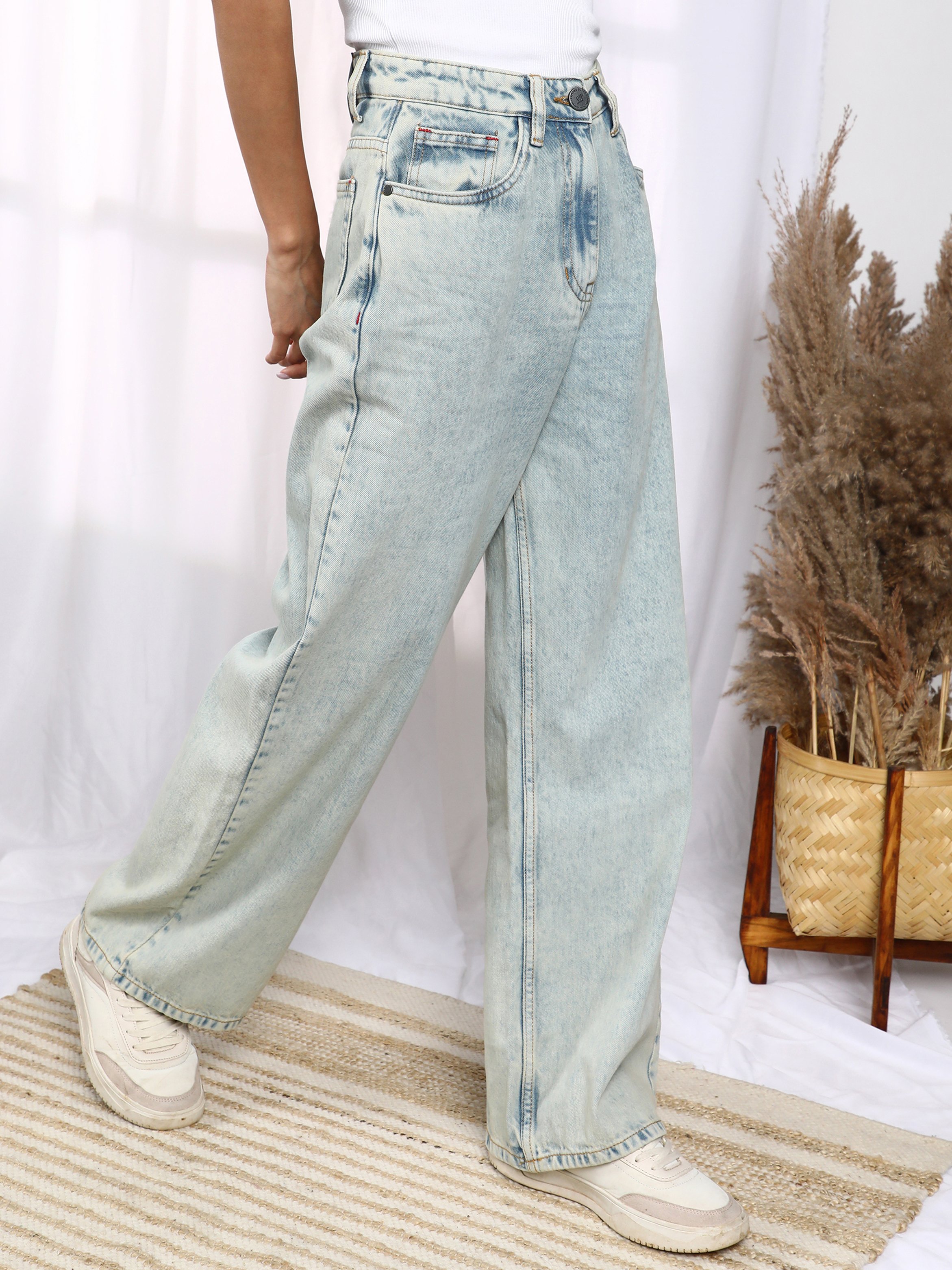 Light Blue Ombre-Wash Jeans