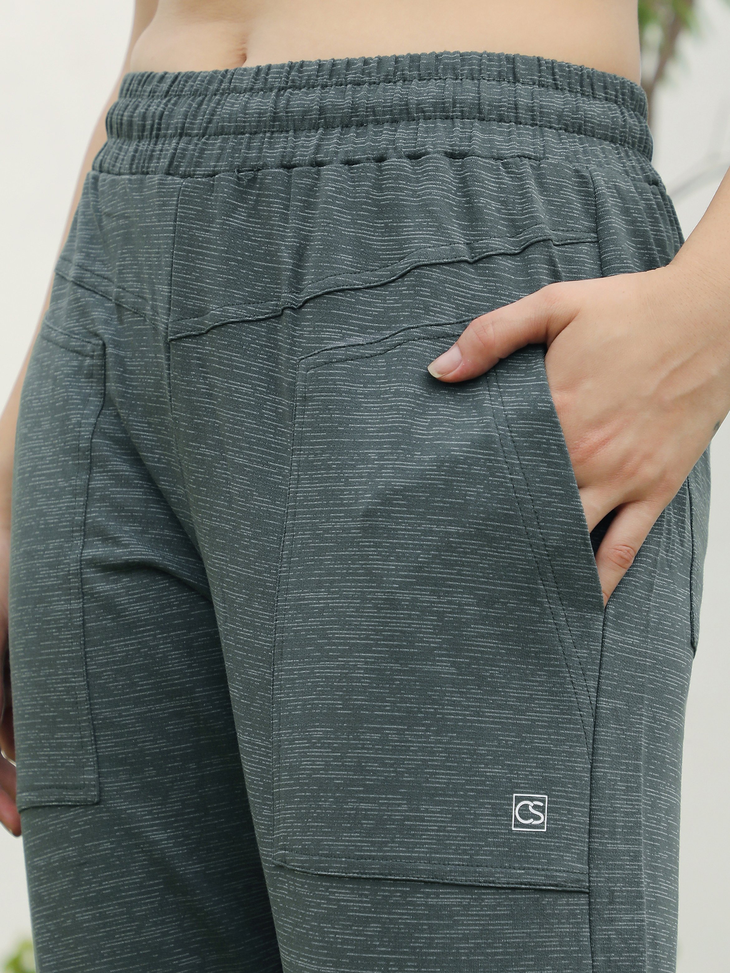 Olive Melange Cuffed Joggers