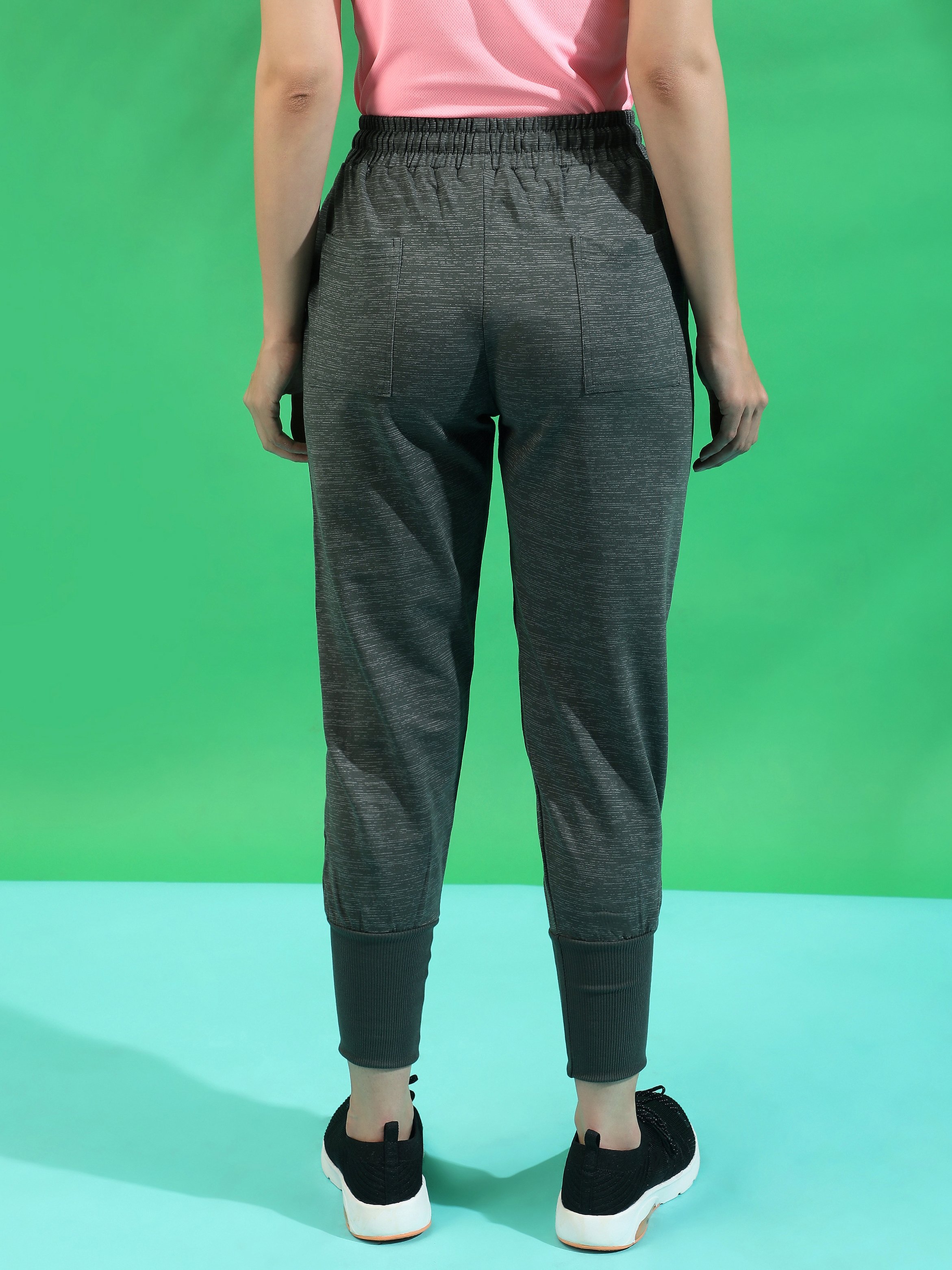 Olive Melange Cuffed Joggers