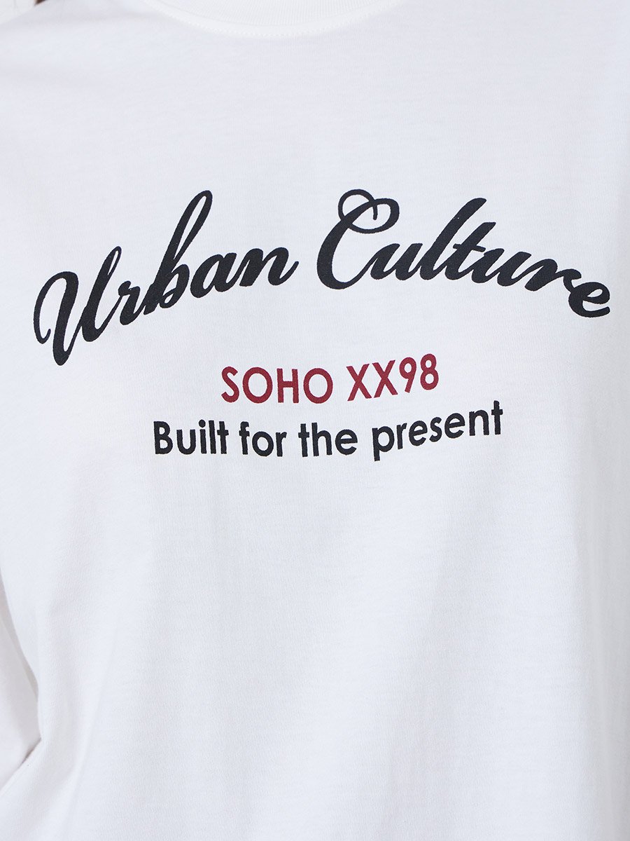 Off White Oversized Graphic Print Cotton T-Shirt