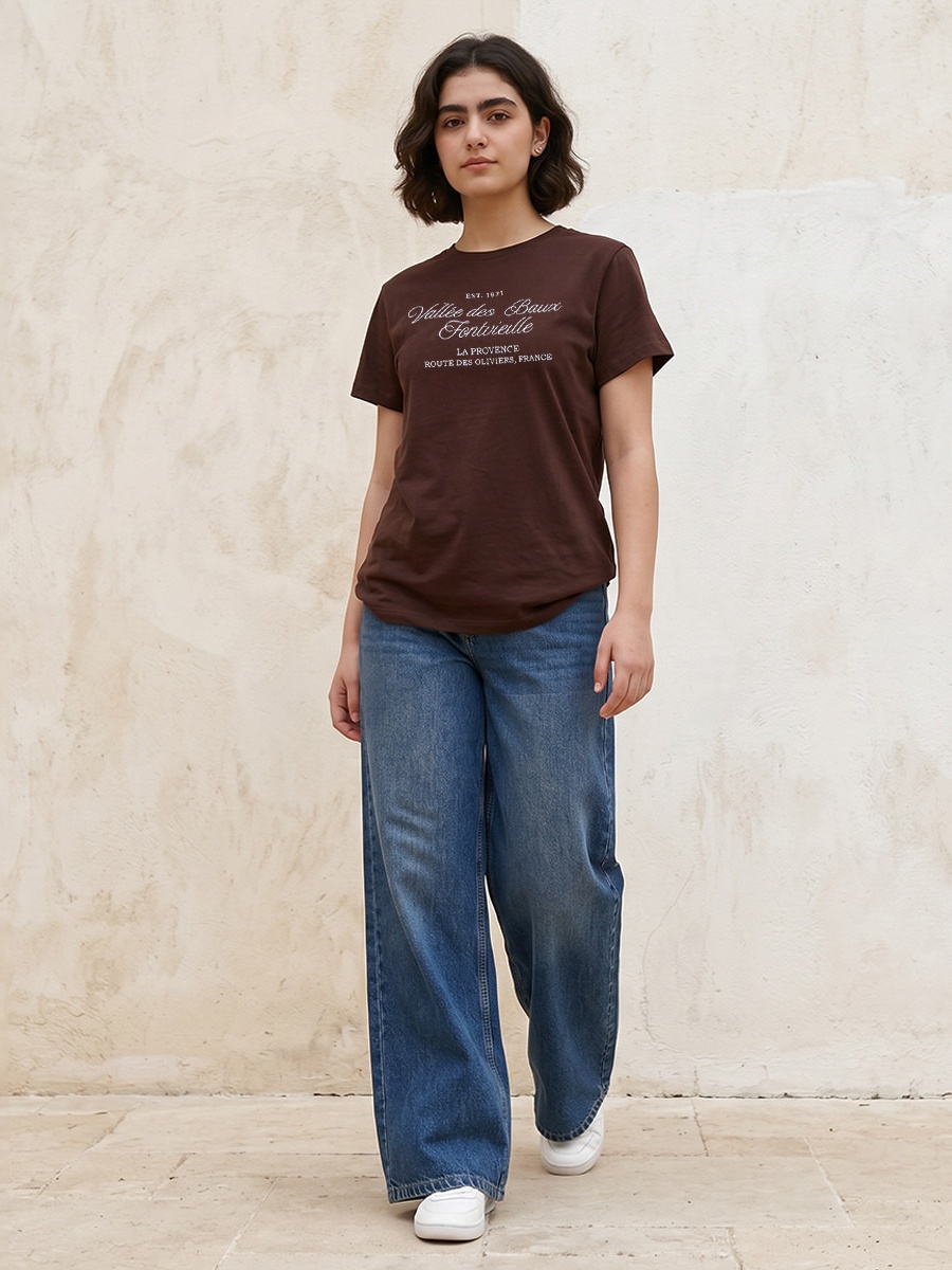 Cotton T-Shirt with Embroidery
