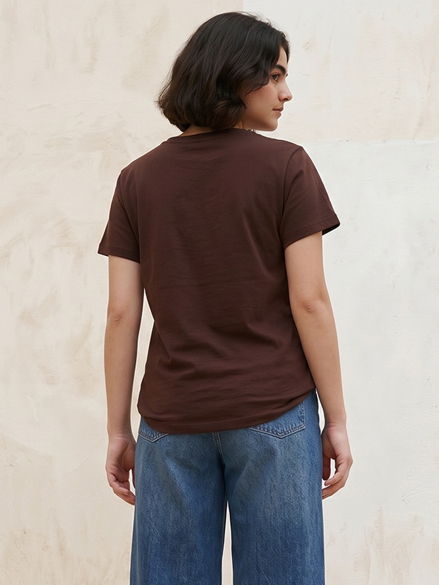 Cotton T-Shirt with Embroidery