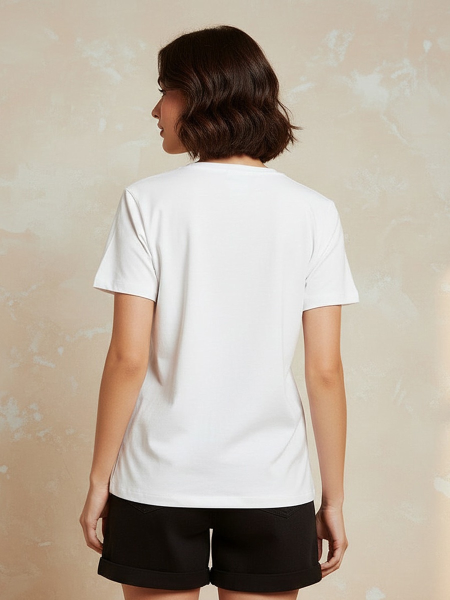 تيشيرت قطن مطرز