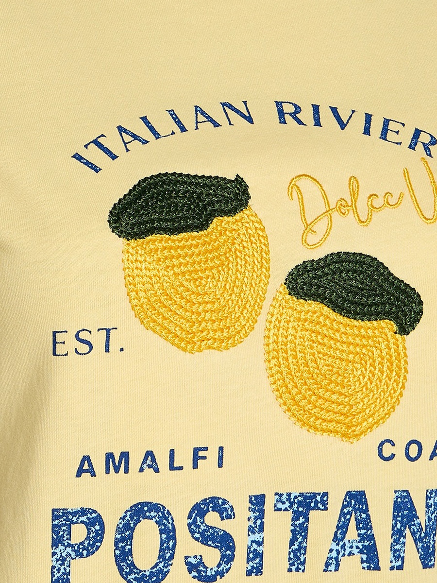 Cotton T-Shirt with Embroidery