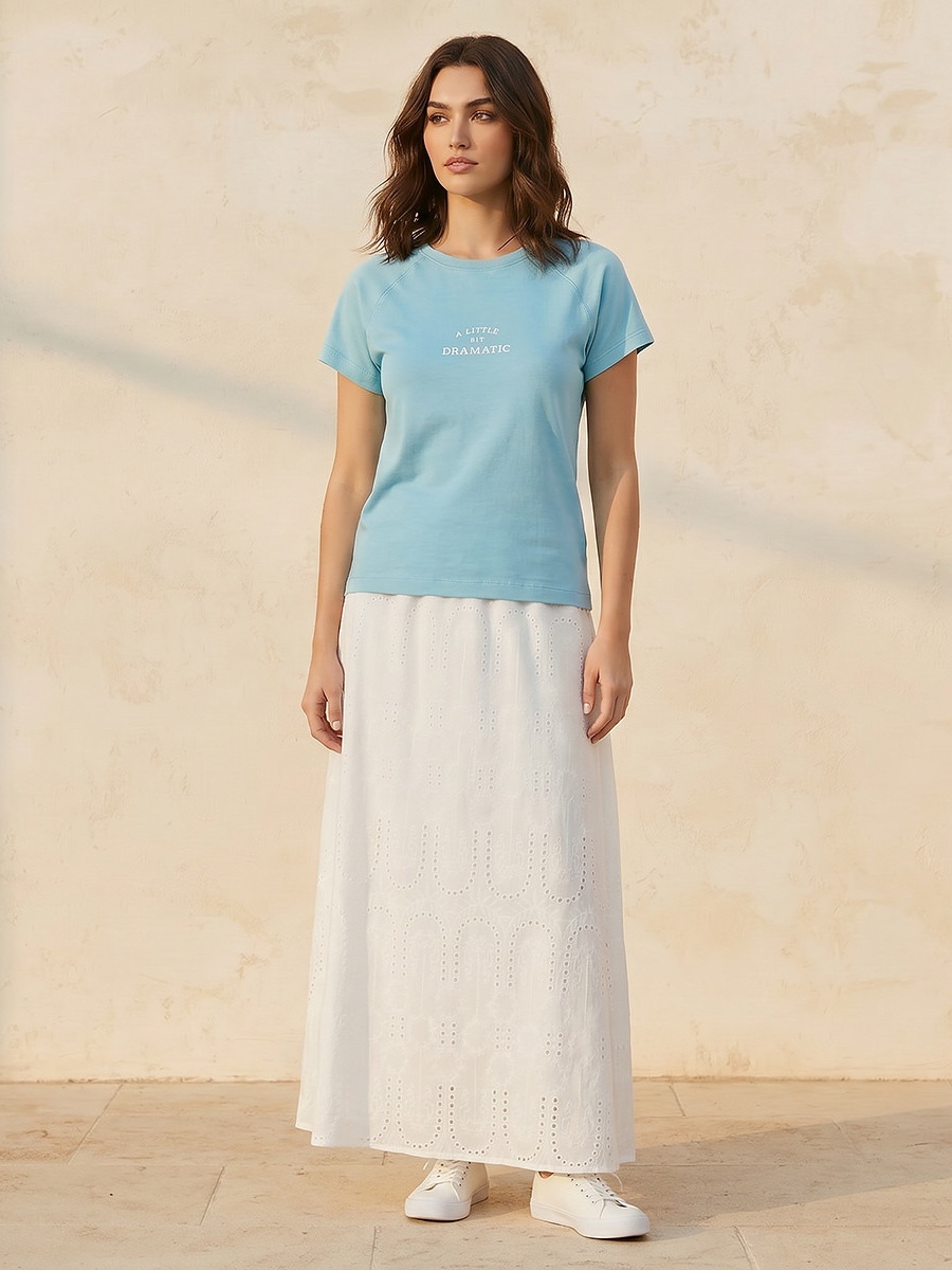 T-Shirt with Slogan Print