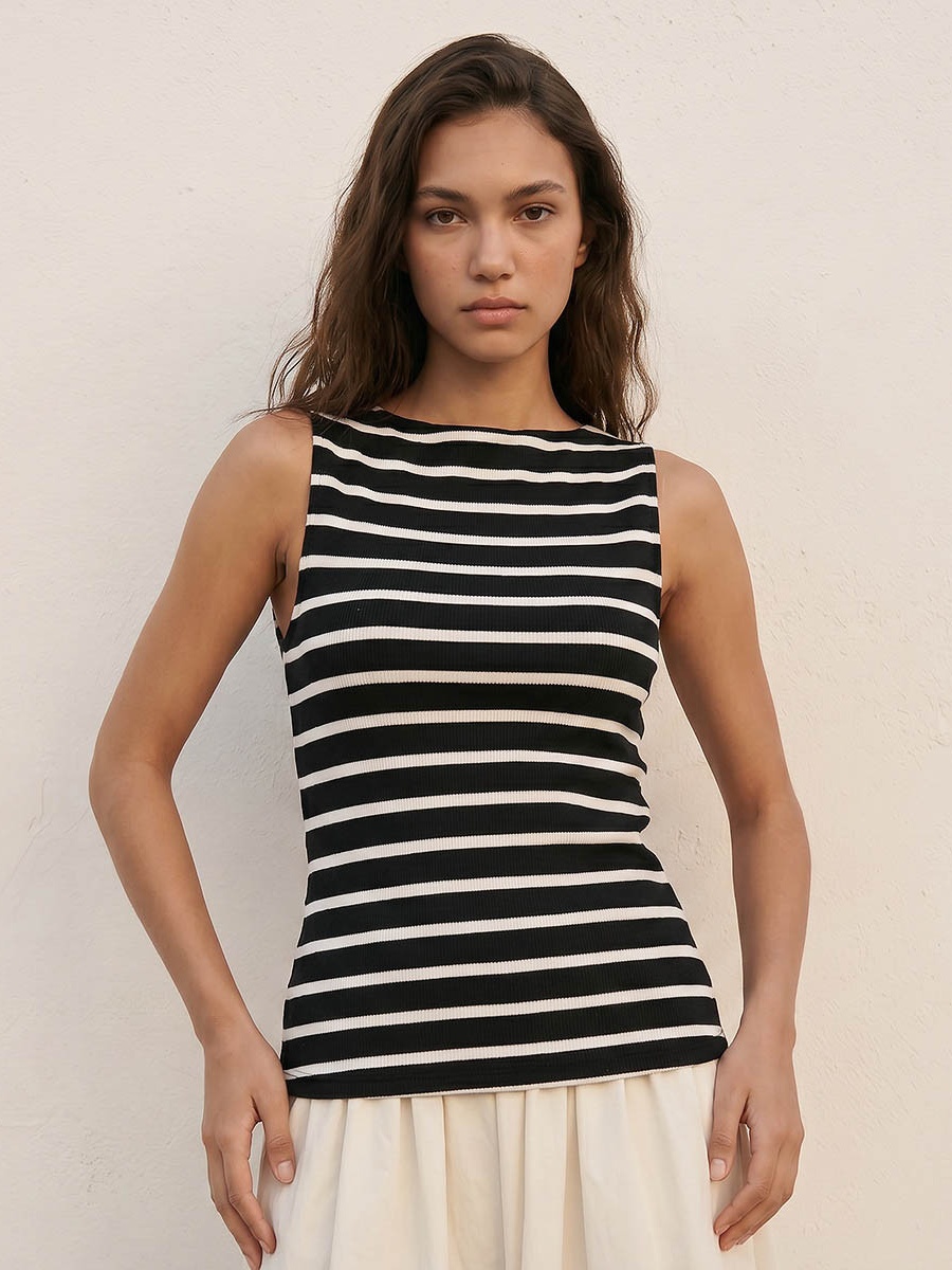 Ribbed Texture Slim Fit Top