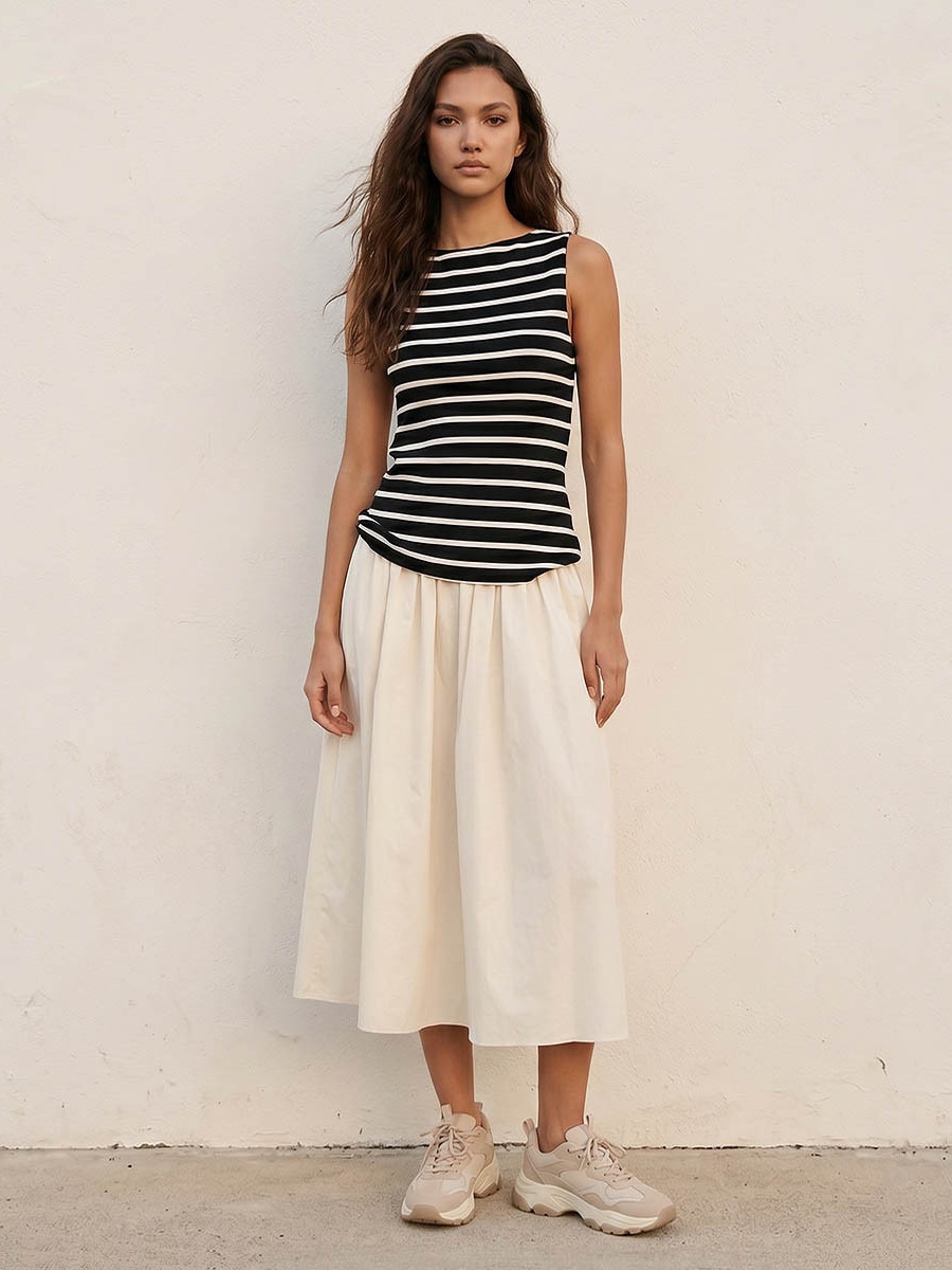 Ribbed Texture Slim Fit Top