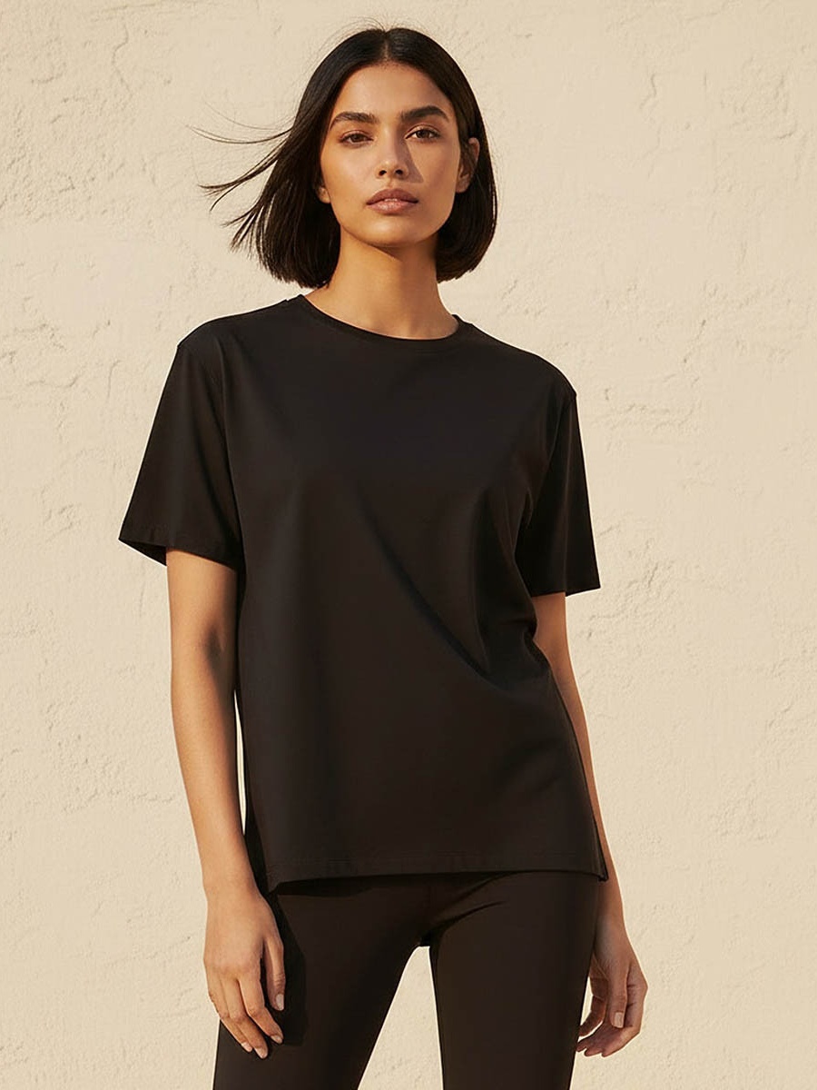 2-Way Stretch Boxy T-Shirt
