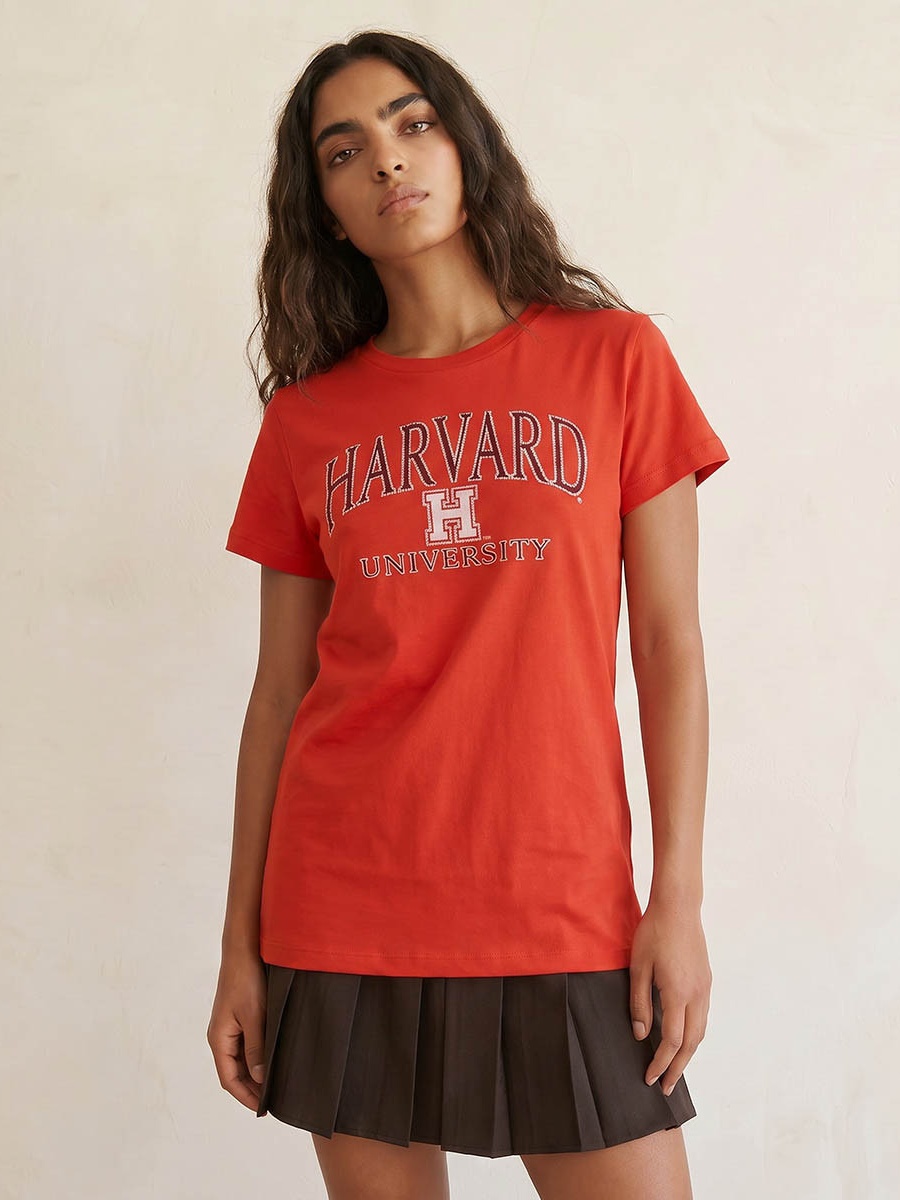 Harvard Cotton T-Shirt with Crew Neck