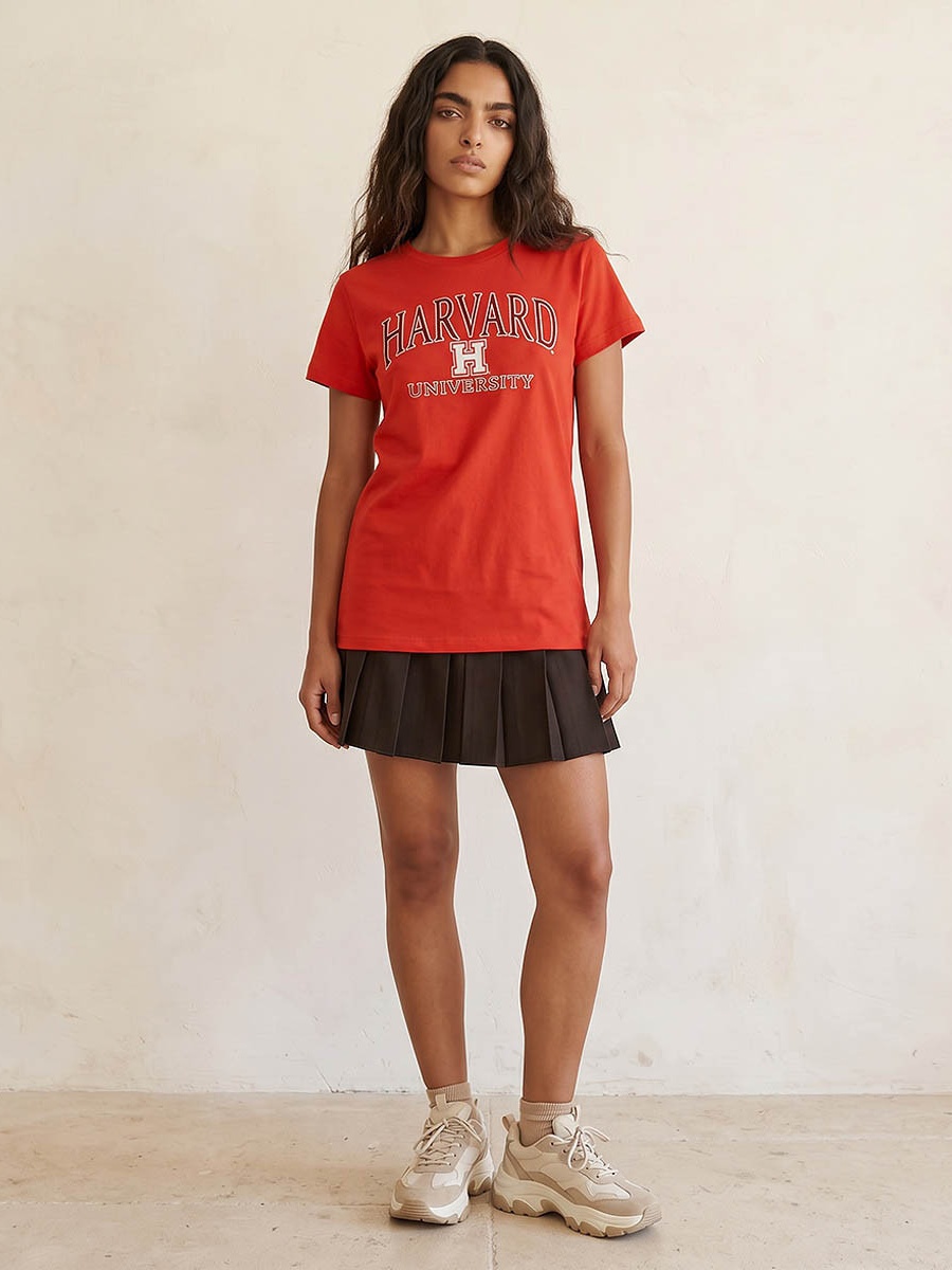 Harvard Cotton T-Shirt with Crew Neck