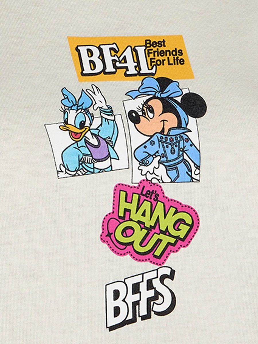 Cotton T-Shirt with Minnie Mouse and Daisy Duck Print
