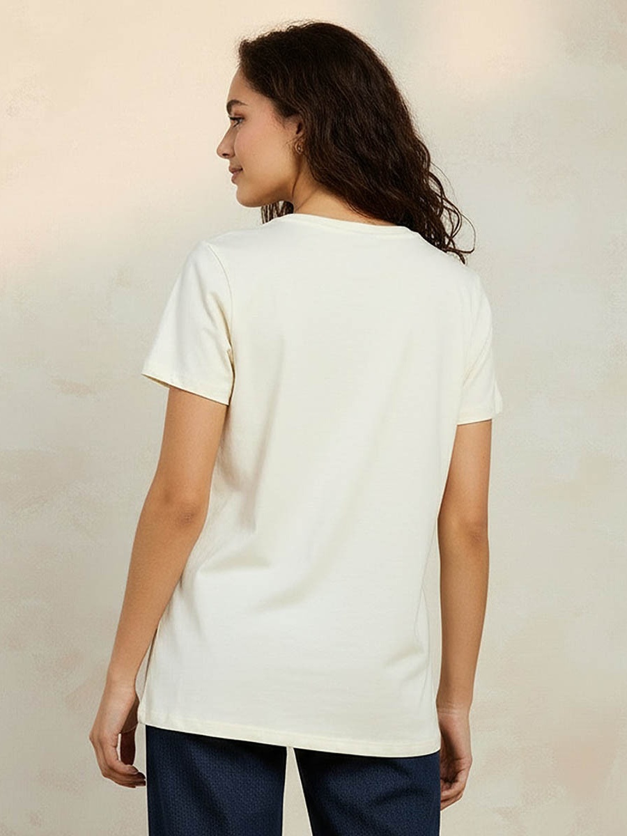 Cotton T-Shirt with Minnie Mouse and Daisy Duck Print