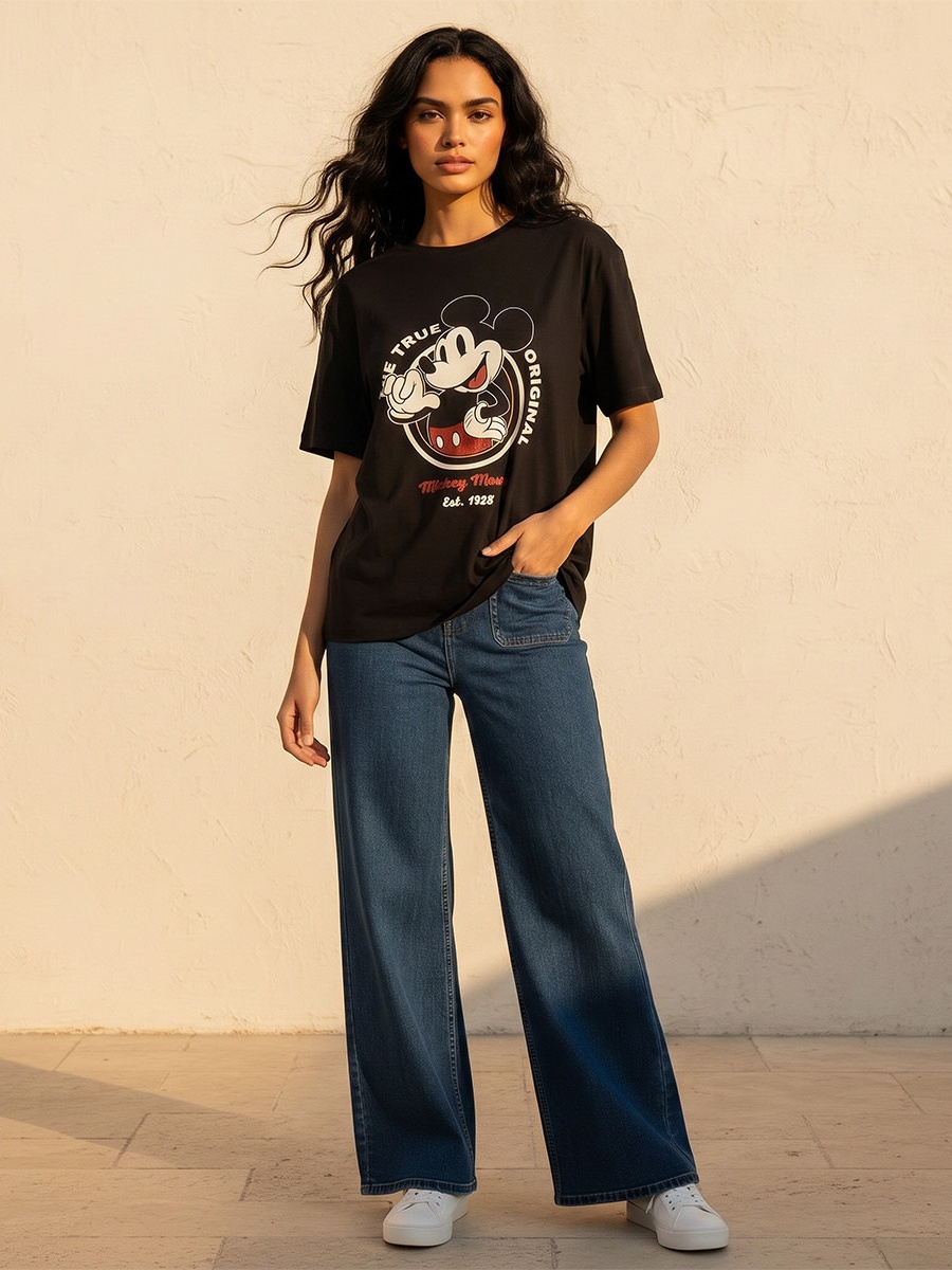 Mickey Mouse Boxy Fit Cotton T-Shirt