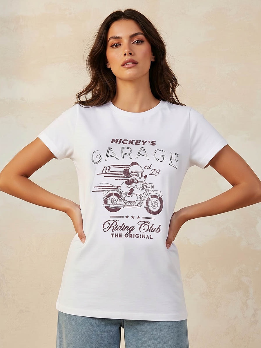 Mickey Mouse Regular Fit Cotton T-Shirt