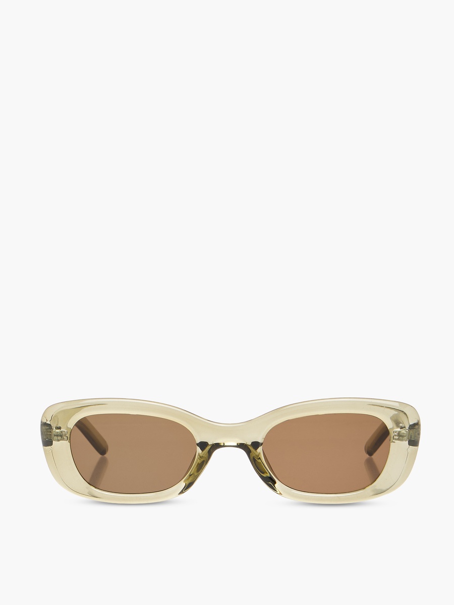 Rectangle Sunglasses with UV Protection Brown Lens