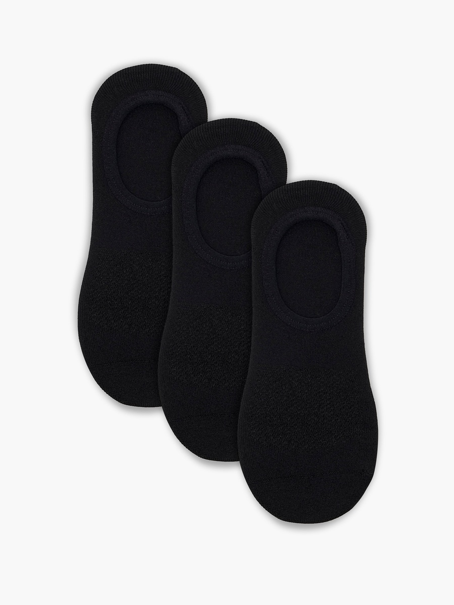 Pack of 3 No Show Microfibre Socks