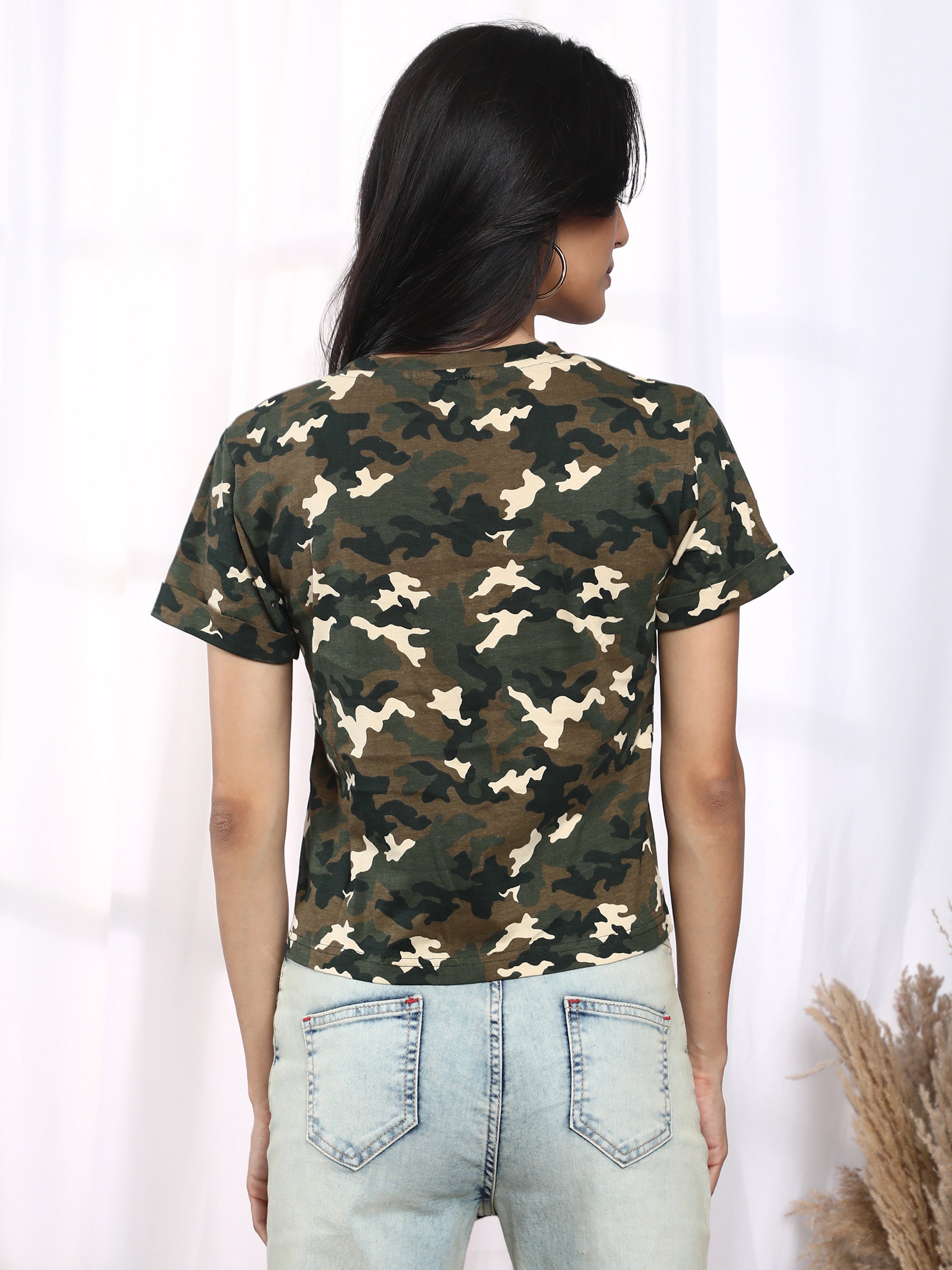 Army Green Camouflage Regular Fit T-Shirt