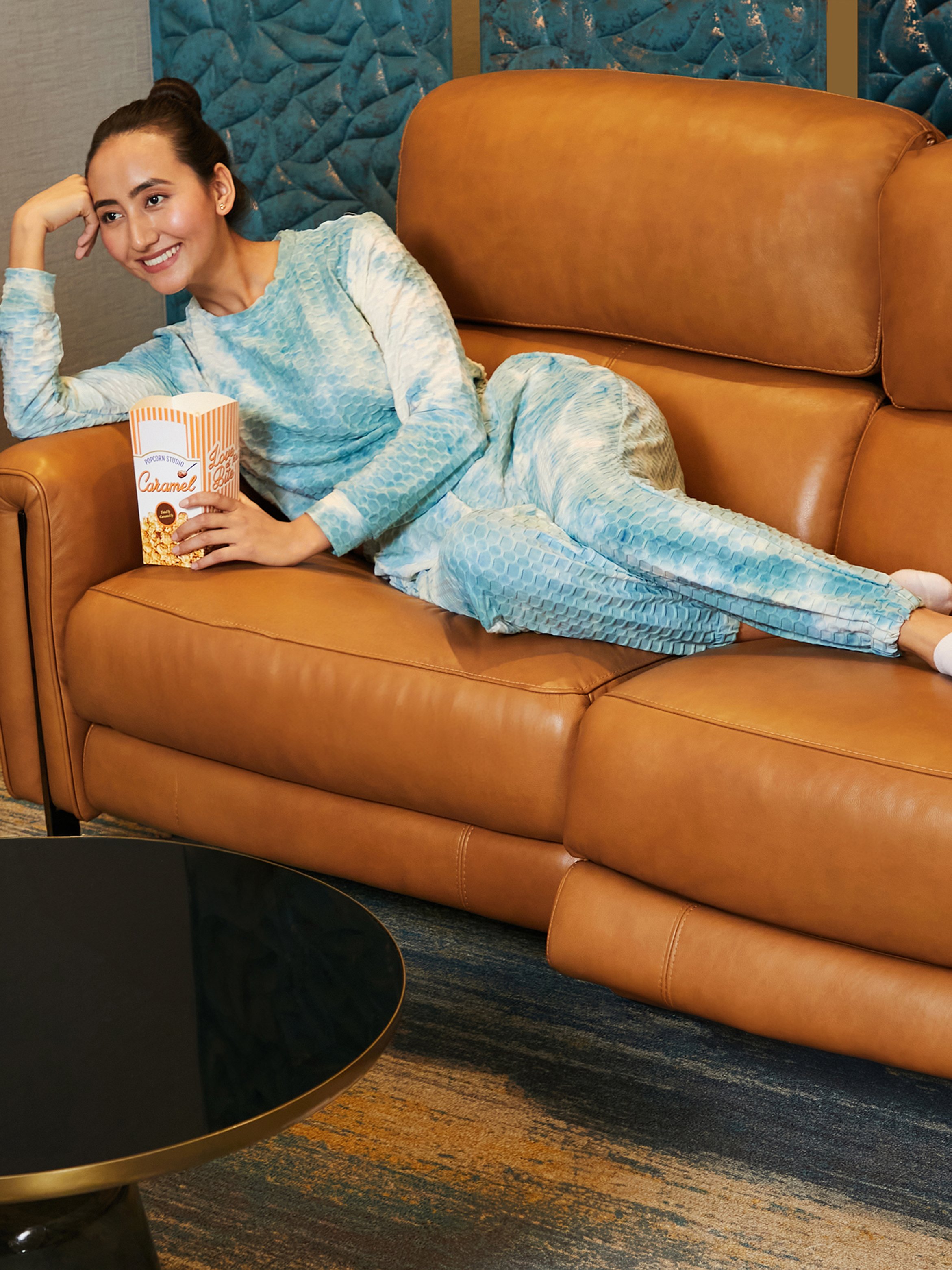 Tie-Dye Print Honeycomb Sweatshirt and Joggers Co-Ord Set