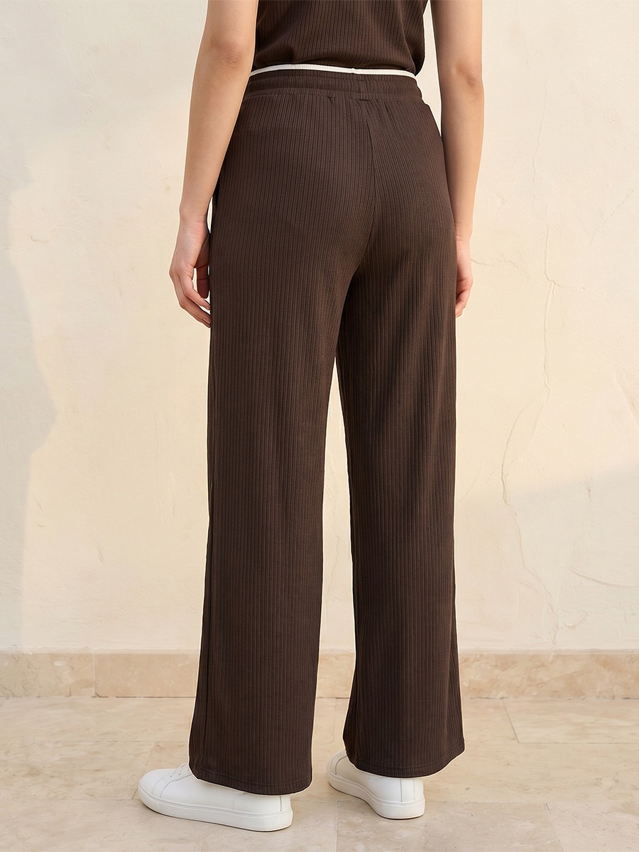 Mid-Rise Pants with Drawstring Closure