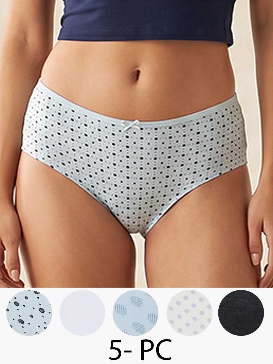 Set of 5 - Briefs with Bow Accent