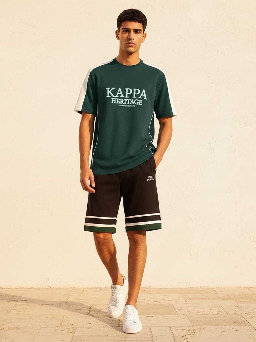 Embroidered 2 Way Stretch T-Shirt