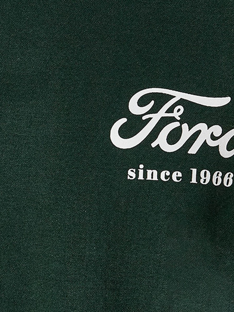 Ford Mustang Regular Fit Crew Neck Short Sleeves Printed T-Shirt