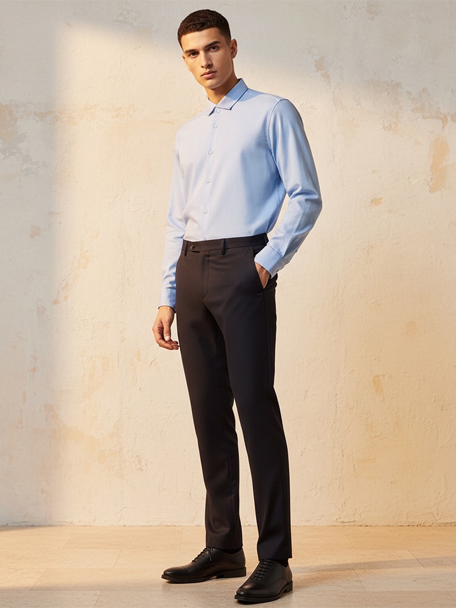 Regular Fit Collared Long Sleeves Shirt