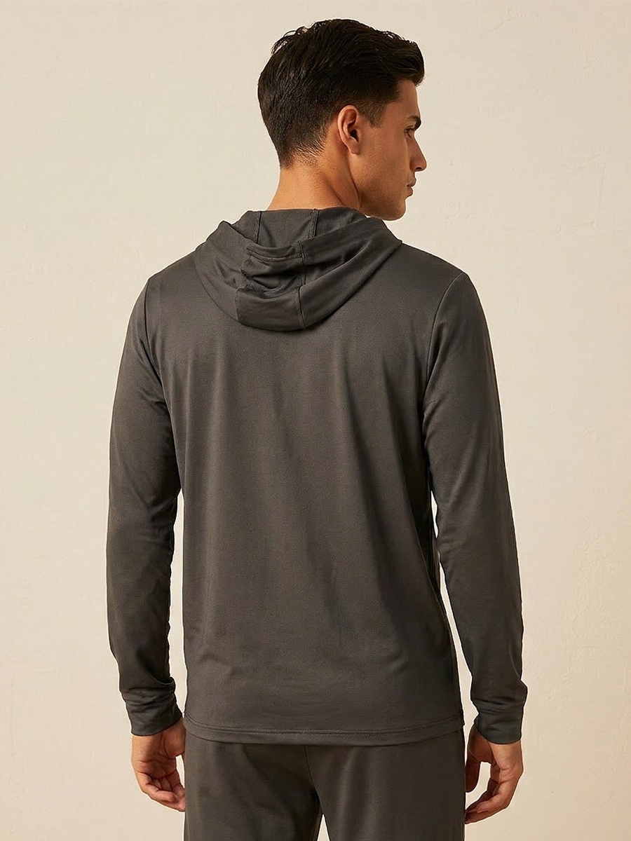 Soft Touch Long Sleeves Slogan Hoodie