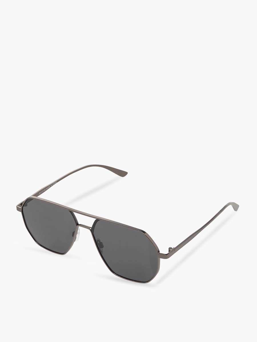 Men Aviator Grey Lens Sunglasses