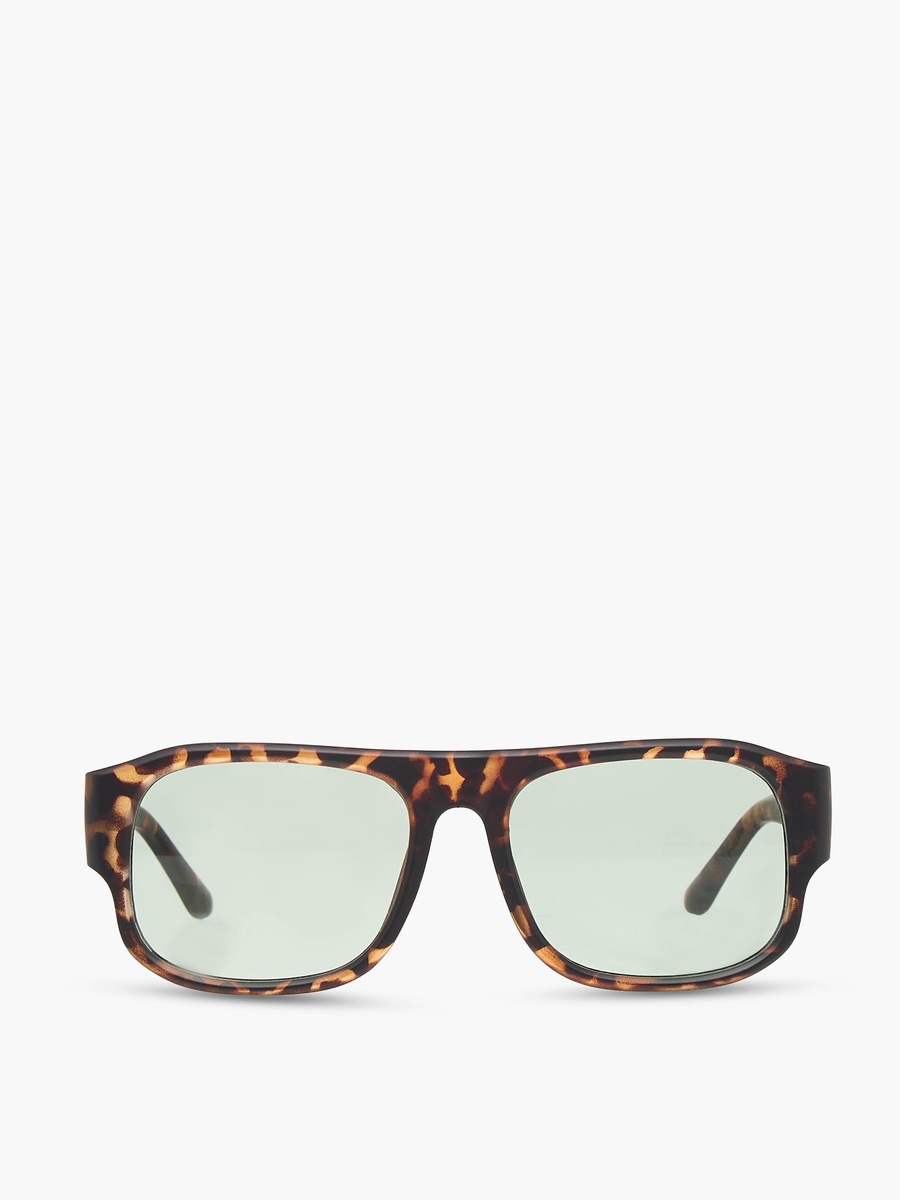 Men Square Grey Lens Sunglasses