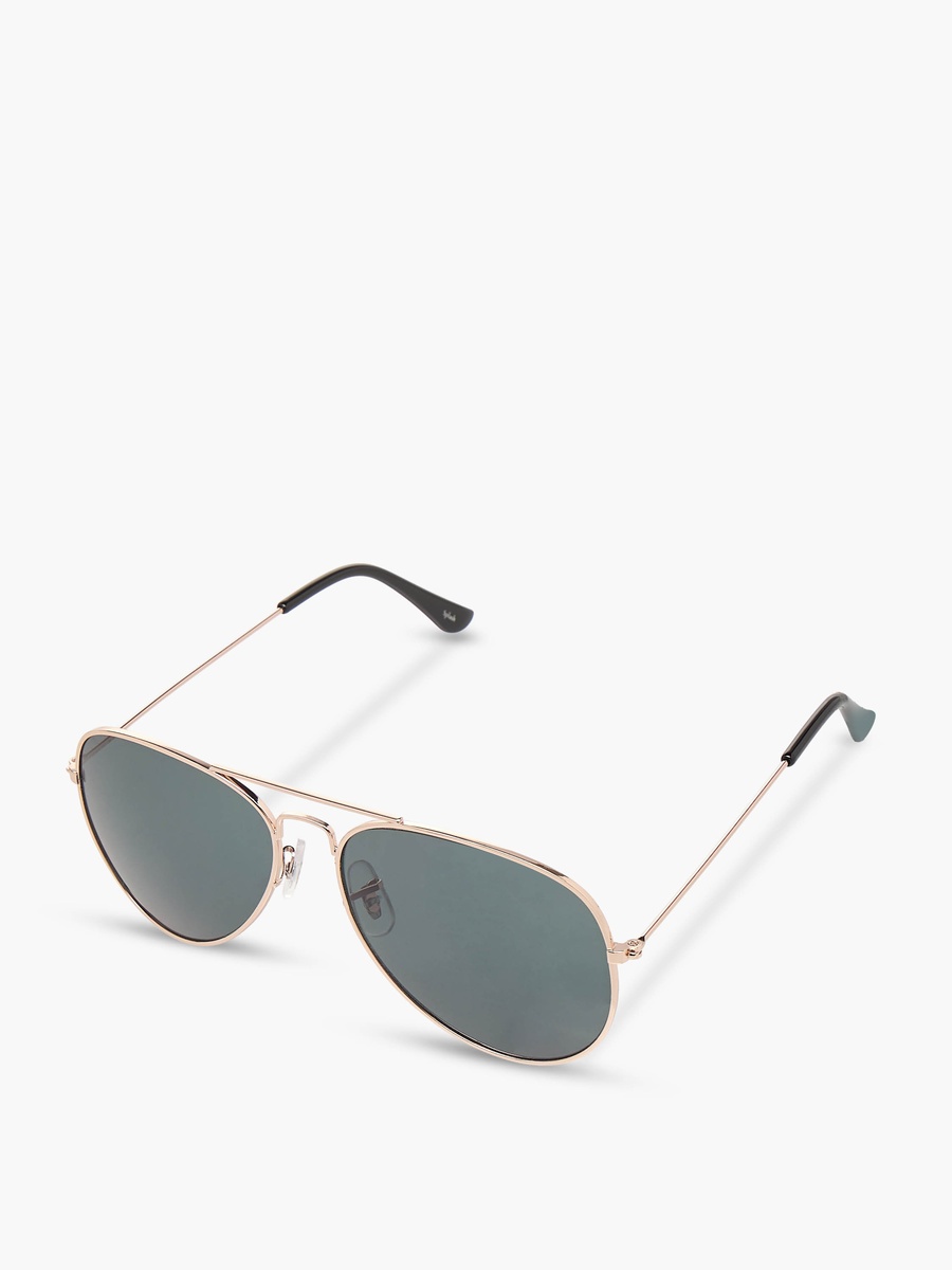 Men Aviator Grey Lens Sunglasses